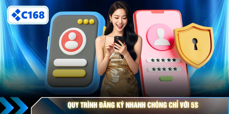 Quy trình đăng ký nhanh chóng chỉ với 5 giây